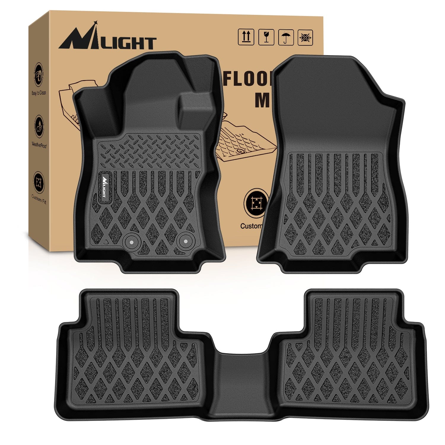 TPE Floor Mats for Subaru Forester 2025 2026 (Not for Hybrid & Wilderness) All Weather Custom Fit Heavy Duty Floor Liners