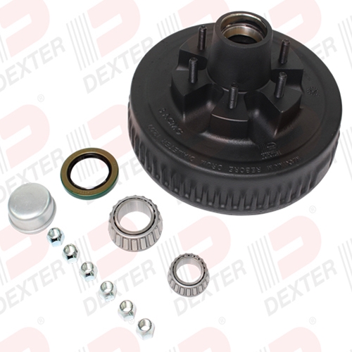 Dexter Drum 5.2K axle,6-5.50 BC, studded 1/2"-20, 2.25 seal, standard grease cap - K08-201-97