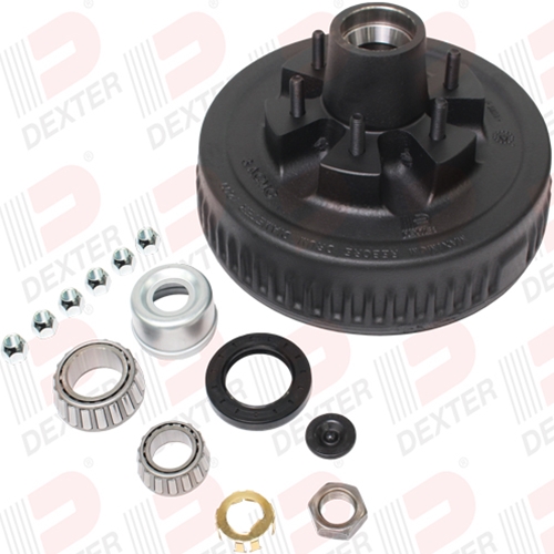 Dexter Axle 6K Axle, 6-5.50 BC, Studded 1/2"-20, 2.125 seal, E-Z Lube grease cap - K08-201-95