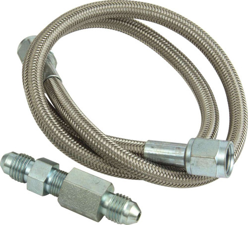QuickCar 61-71036 Pressure Gauge Line Kit - 4AN - 36" Long - PTFE - SS Braided