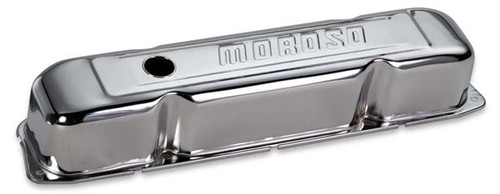 Moroso 68181 Chrome Stamped Steel Valve Covers - Mopar 361-440 Big Block - Pair