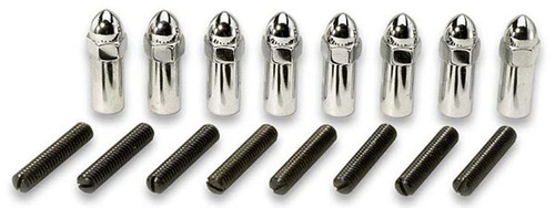 Moroso 68561 Chrome Valve Cover Acorn Nuts/Studs - Set of 8 - 1/4"-20 Thread