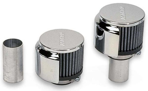 Moroso 68800 Weld-In Valve Cover Breathers - 1.375" OD Aluminum Tubes - Pair