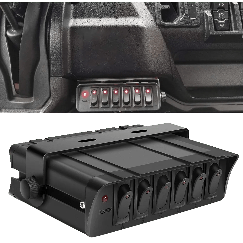 6Gang SPST Rocker Switch Box 60Amp Max