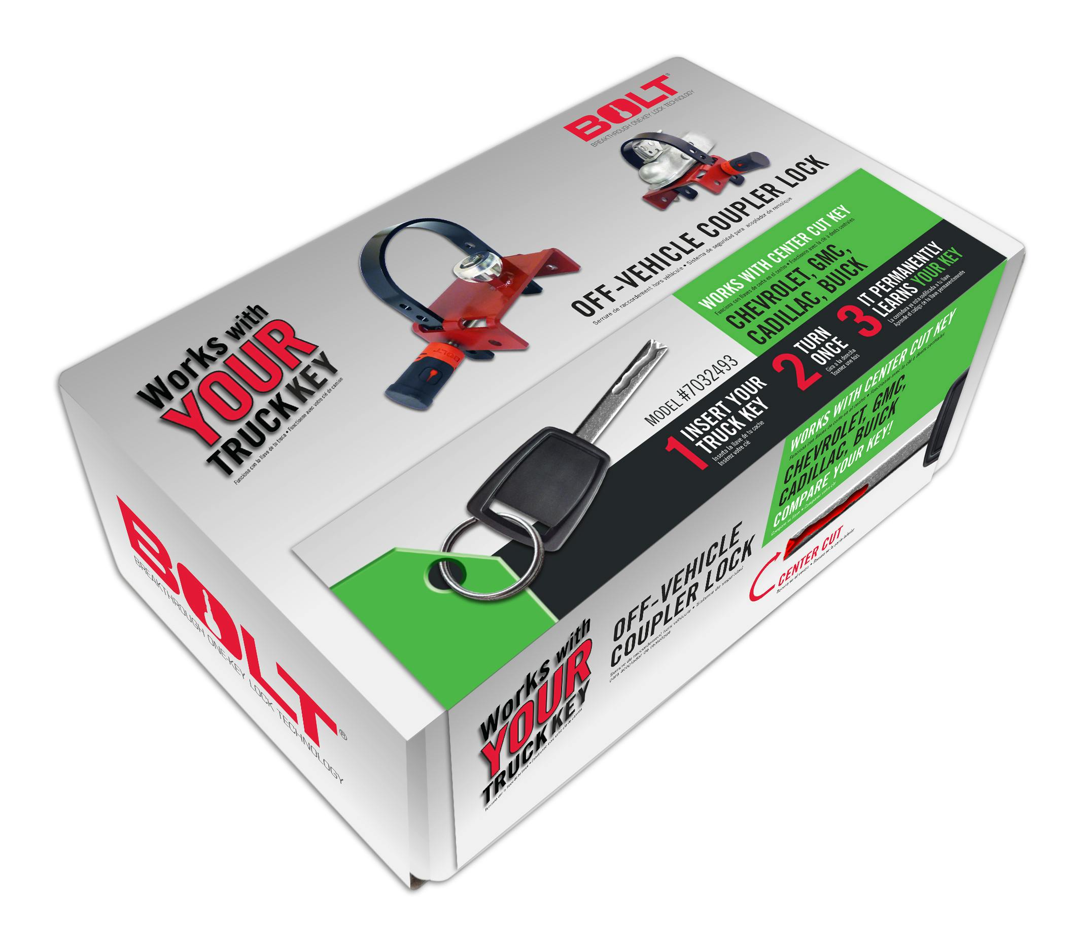BOLT 7032493 OFF-VEHICLE COUPLER LOCK GM CENTER CUT