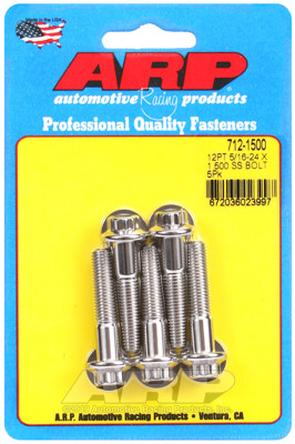 ARP 712-1500 Stainless Steel Bolts 12 Point Head - 5/16"-24 - 1.500" UHL 5 Pack