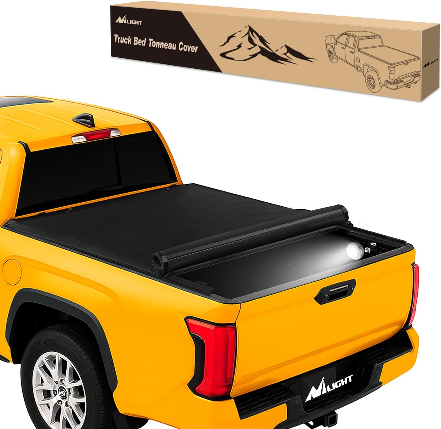 Soft Roll-Up Tonneau Cover for Toyota Tundra 2022 2023 2024 2025 6.5ft Bed, Waterproof Low Profile Truck Bed Cover