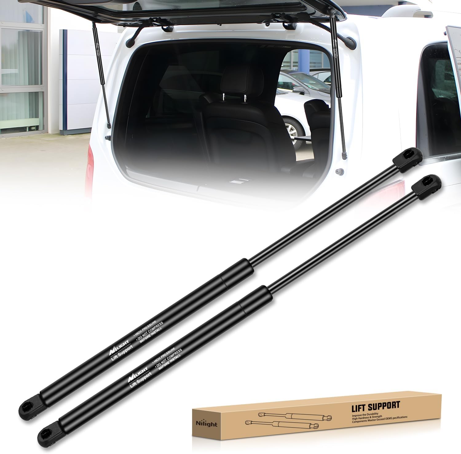 Rear Window Glass Struts 4365 for Jeep Liberty 2002-2007, Rear Shocks Gas Struts 18 Inch, 2PCS Set Rod