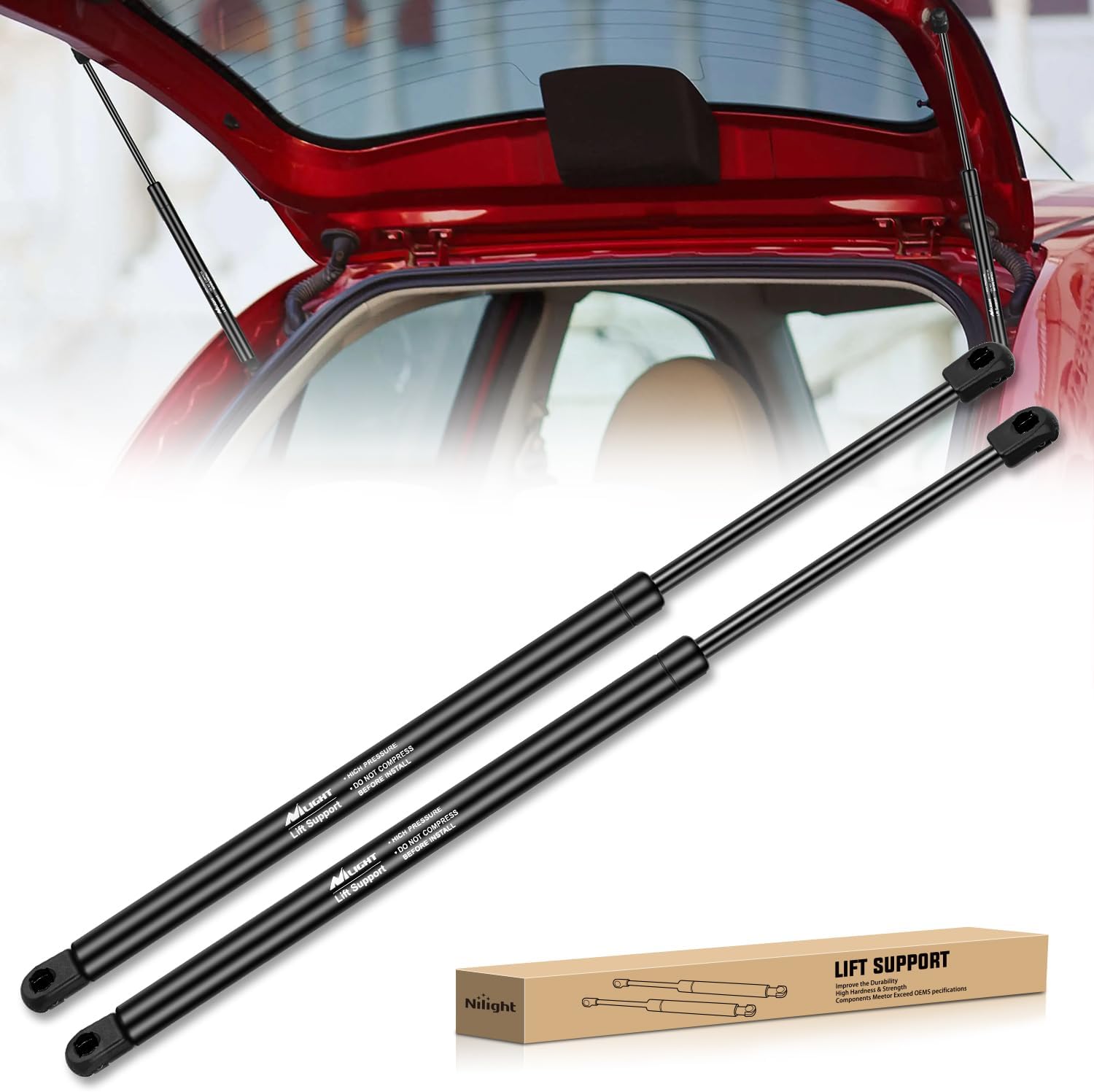 Rear Hatch Struts 6156 for Cadillac Escalade 2007-2014 ESV, Tailgate Lift Supports Rear Door Shocks 23 Inch for Chevy Suburban 1500/2500 Tahoe 2007-2014, GMC Yukon 1500/2500 XL 2007-2014, 2PCS