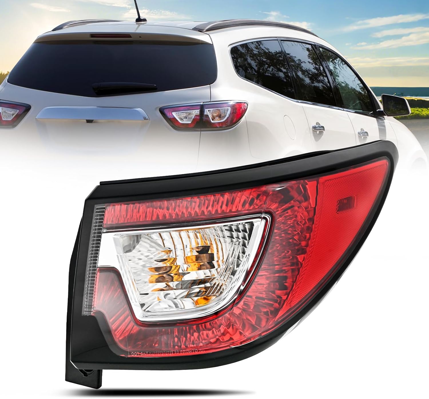 Taillight Assembly Compatible with 2013 2014 2015 2016 2017 Chevy Traverse Tail Light Replacement OE Style Passenger Side with Bulbs