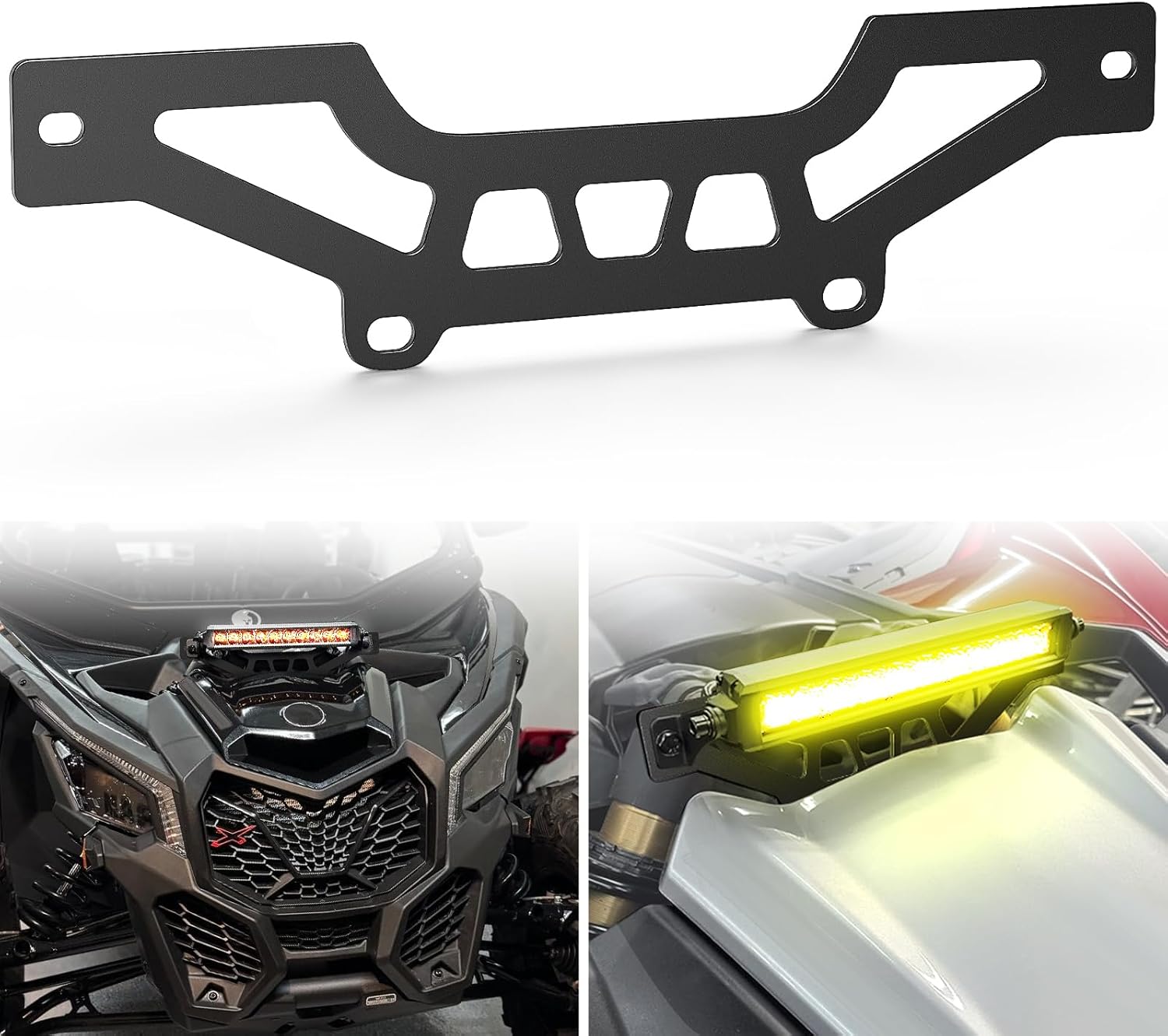 Shock Tower 10-14 Inch Light Bar UTV Front Side Hood Lights Mounting Brackets Compatible with Can-Am Maverick X3 and Max X RS Turbo R 2017 2018 2019 2020 2021 2022 2023 2024