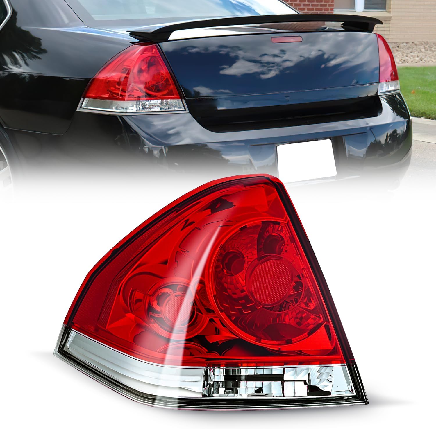 Taillight Assembly Compatible with 2006 2007 2008 2009 2010 2011 2012 2013 Chevy Impala 2014 2015 2016 Chevrolet Impala Limited Rear Tail Light Left Drive Side