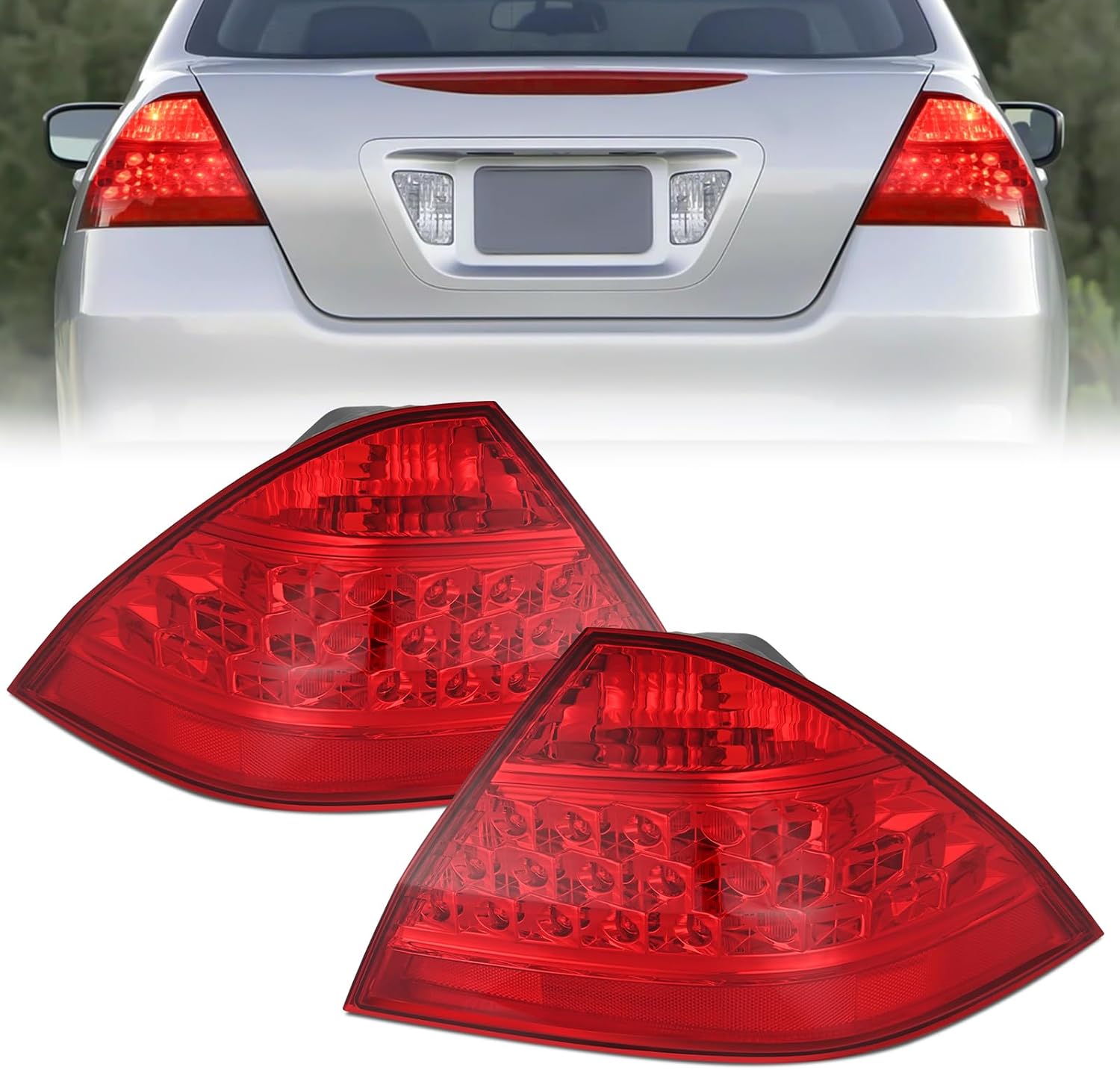 Taillight Assembly Compatible with 2006 2007 Honda Accord 4 Door Sedan Excluding Hybrid Rear Lamp Replacement OE Style Driver Side and Passenger