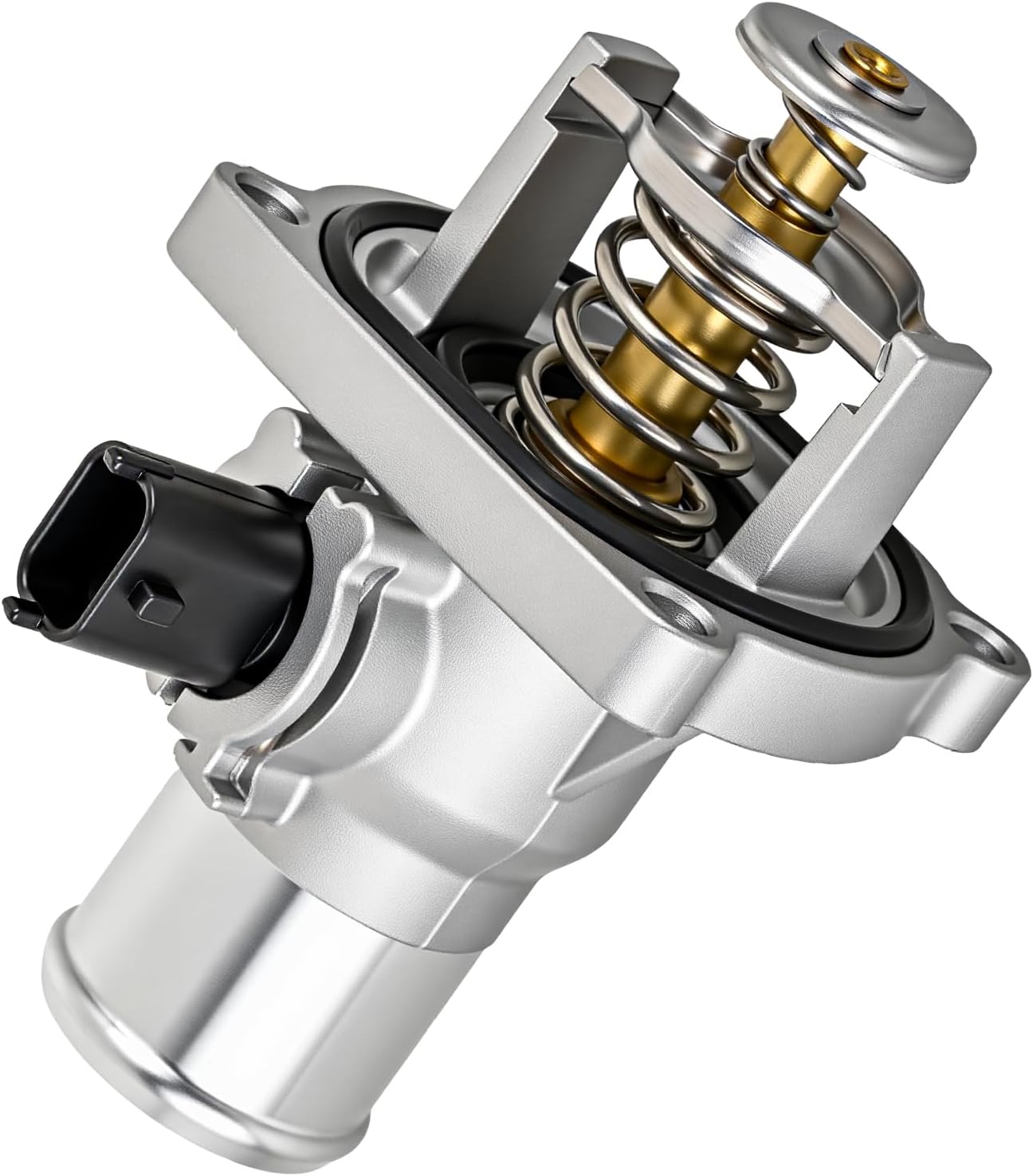 Aluminium Thermostat Housing Assembly Compatible with Chevy Aveo 09-14 Cruze 10-20 Sonic 12-15 Pontiac G3 09-10 Engine Coolant Thermostat Housing for Car 96984104 55564891 55578419 55597008