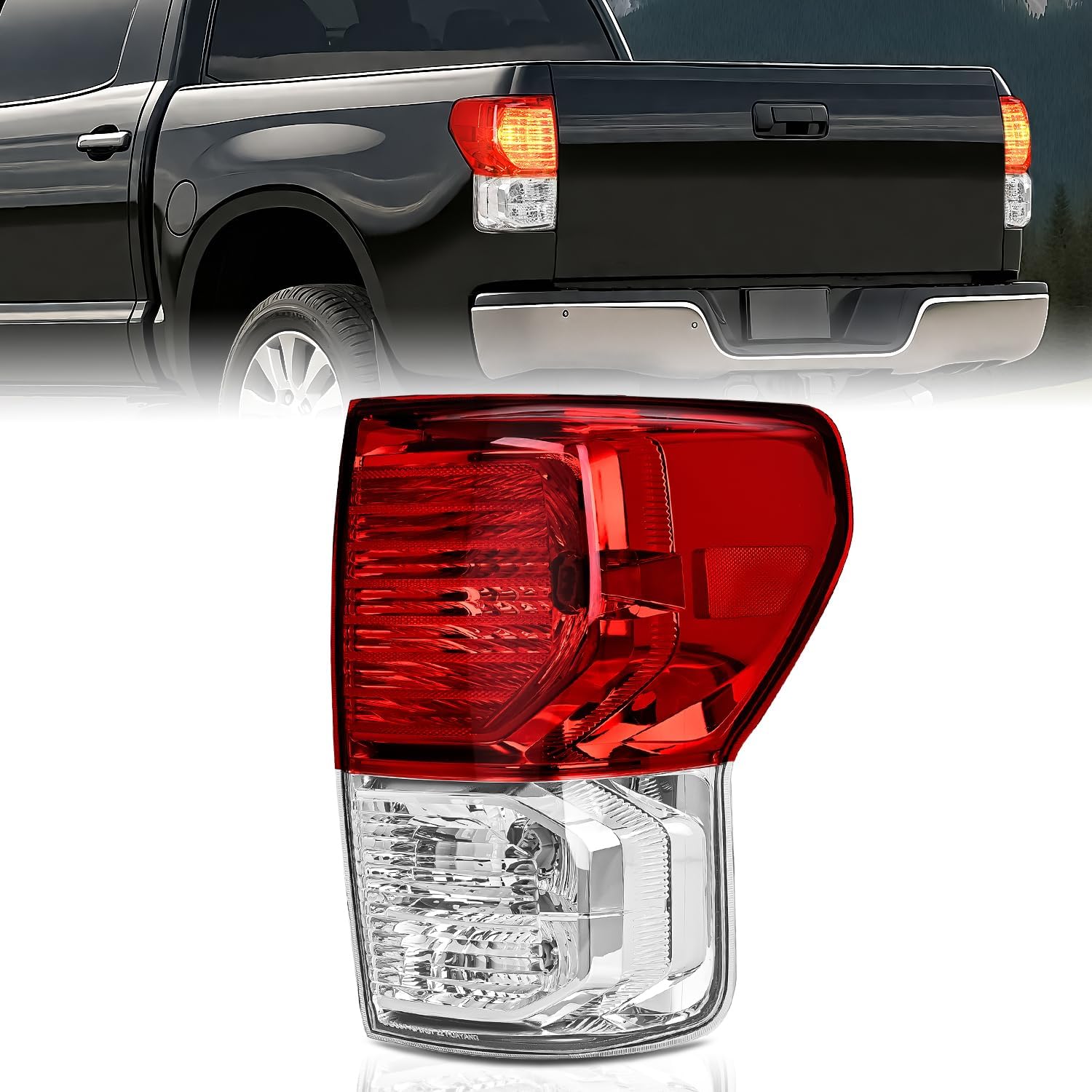 Taillight Assembly Compatible with 2007 2008 2009 2010 2011 2012 2013 Toyota Tundra Rear Tail Light Lamp Replacement OE Style Right Passenger Side