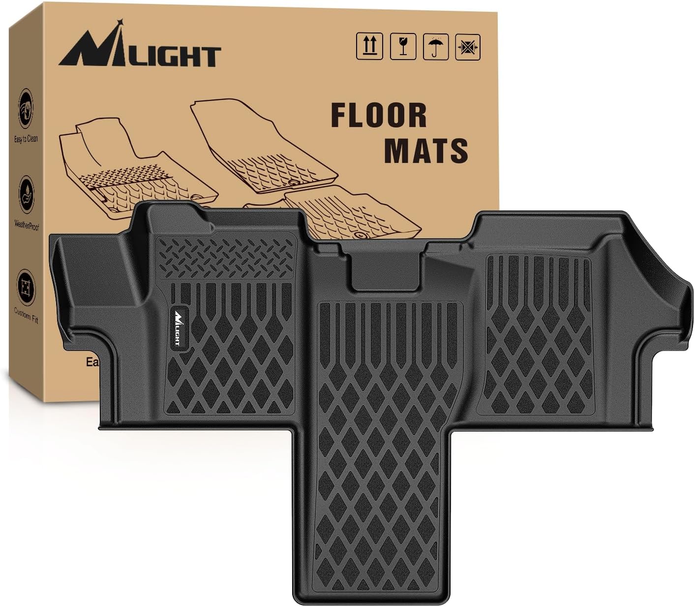 TPE Floor Mats for Dodge Ram Promaster 1500 2500 3500 2018 2019 2020 2021 2022 2023 2024 2025 All Weather Custom Fit Heavy Duty Floor Liners