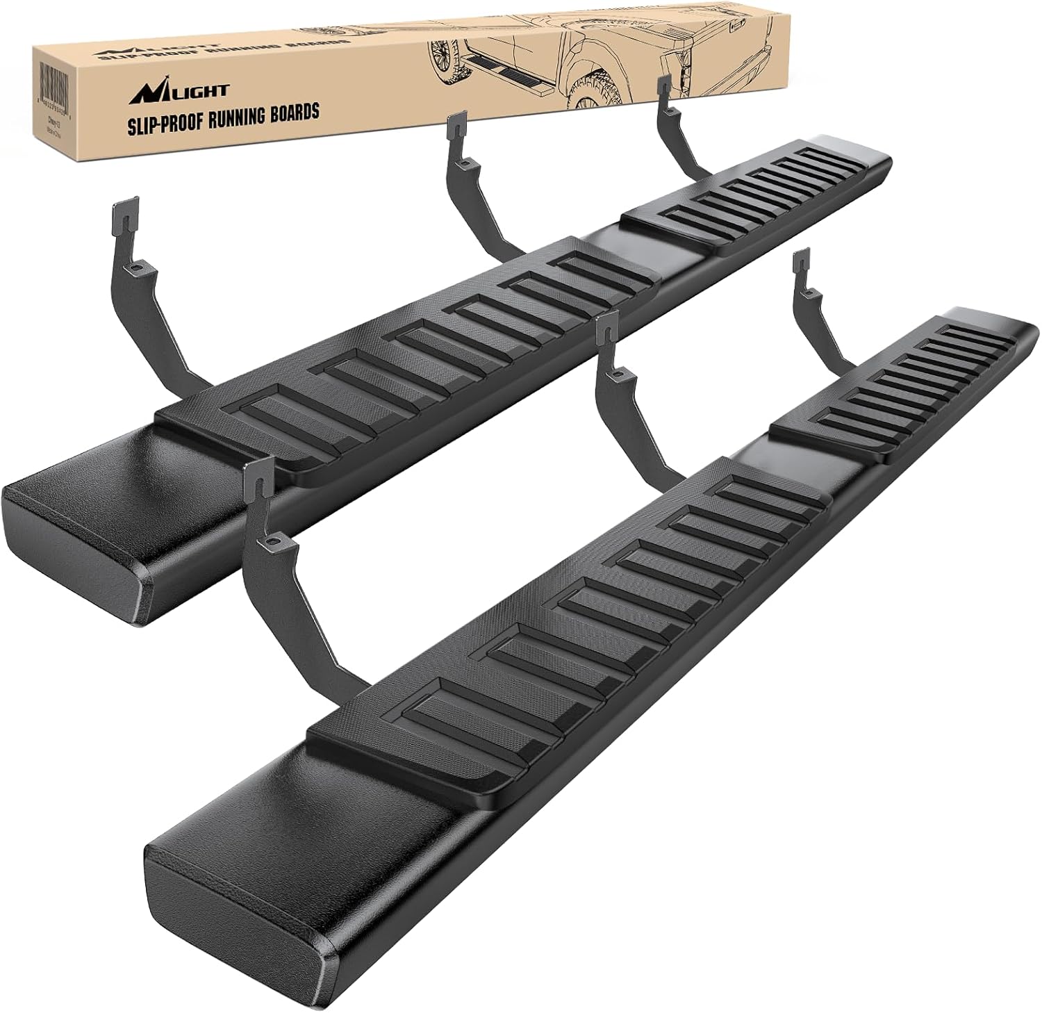 Running Boards for 2015-2025 Chevrolet Colorado/GMC Canyon Crew Cab 6 Inch Side Step Nerf Bars Black