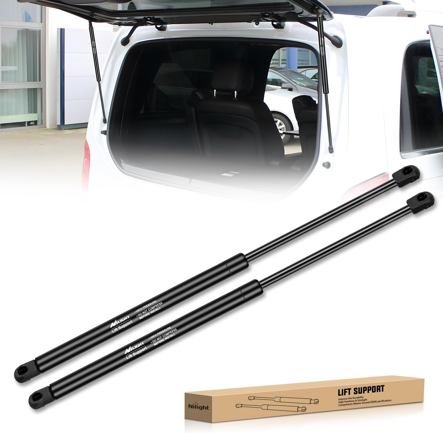 Rear Window Glass Struts 4185 for Chevrolet Suburban Tahoe GMC Yukon Cadillac Escalade 2000-2006, Rear Shocks Gas Struts 27 Inch, 2PCS Set Rod