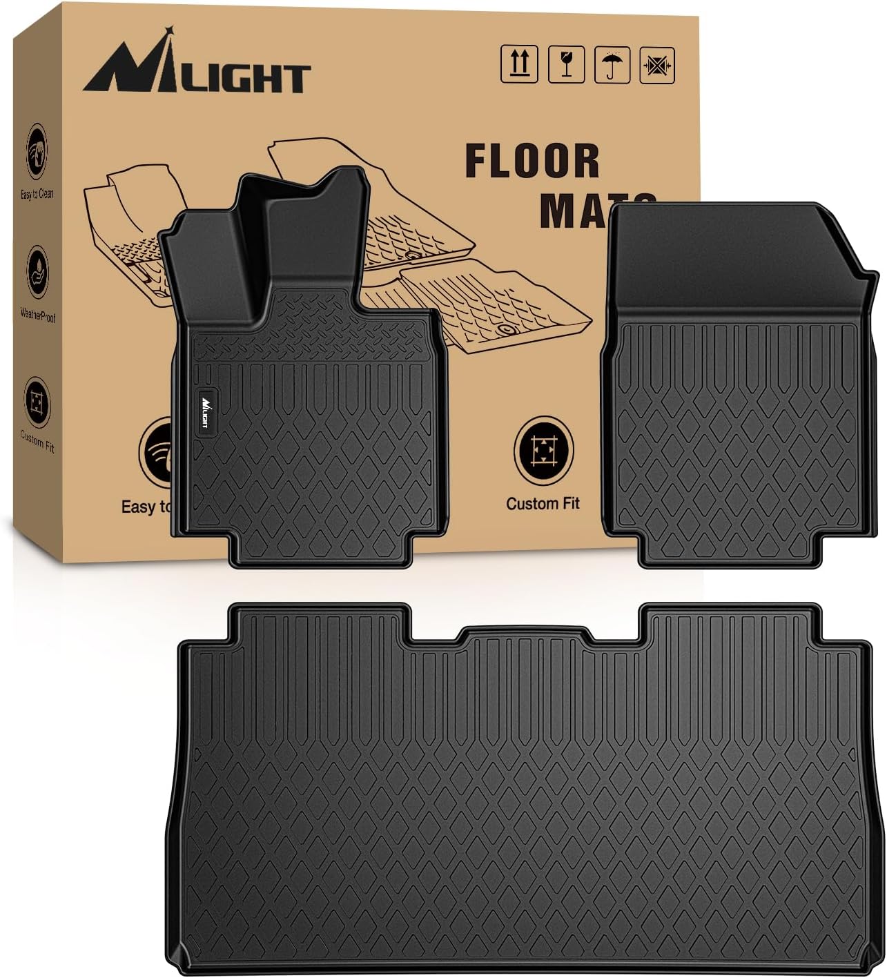 Floor Mats for Tesla Cybertruck Cyber Truck 2023 2024 2025 2026 All Weather Custom Fit Heavy Duty Floor Liners