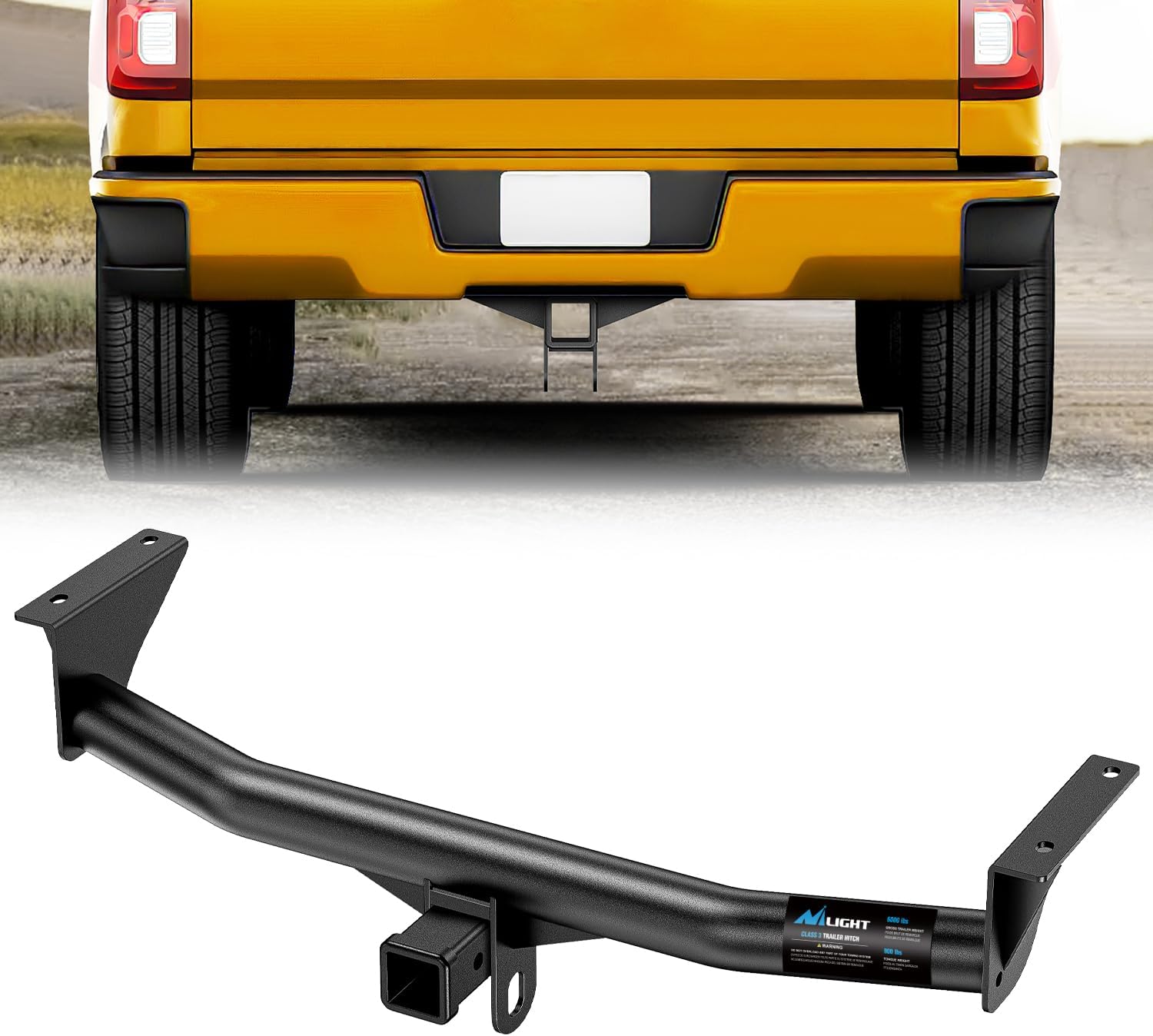Class 3 Trailer Hitch 2 Inch Receiver Tow Hitch Compatible with Chevrolet Colorado/GMC Canyon 2015 2016 2017 2018 2019 2020 2021 2022 Black Powder Coated