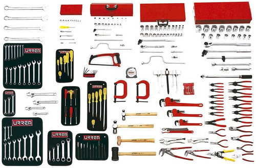 URREA 209 pc industrial intermediate sets with toolbox #99710