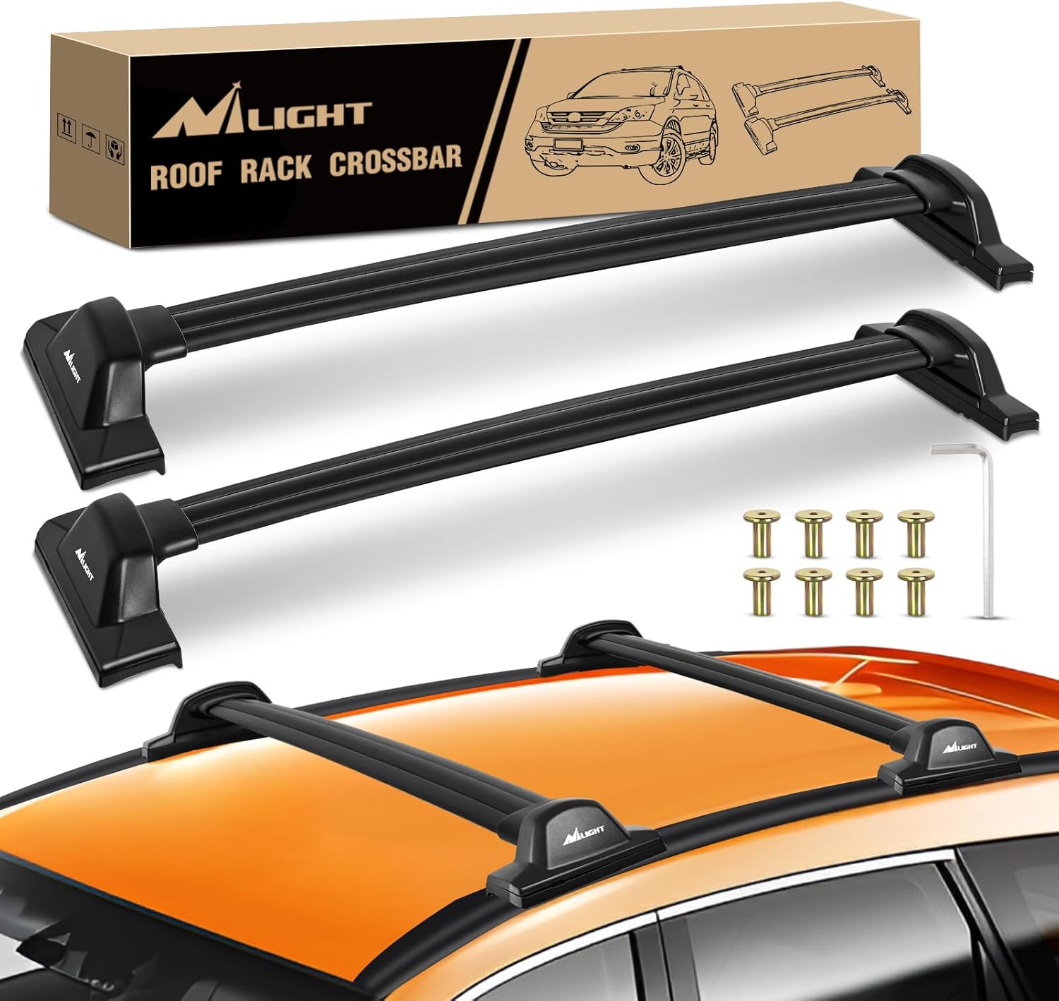 Roof Rack Cross Bars Fit for Honda CRV 2007 2008 2009 2010 2011 with Fixed Point, Adjustable Aluminum Car Crossbars with Rubber Pad for Cargo Carrier Luggage Bike Kayak Rooftop Tent Snowboard