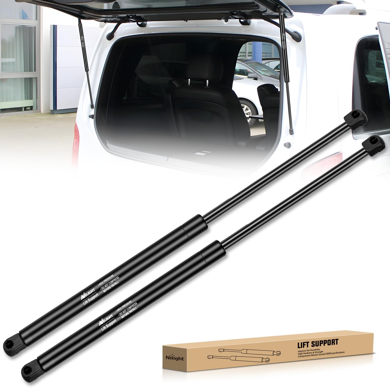 Rear Window Glass Struts 6678 for Jeep Wrangler 2011-2015, Rear Shocks Gas Struts 20 Inch, 2PCS Set Rod