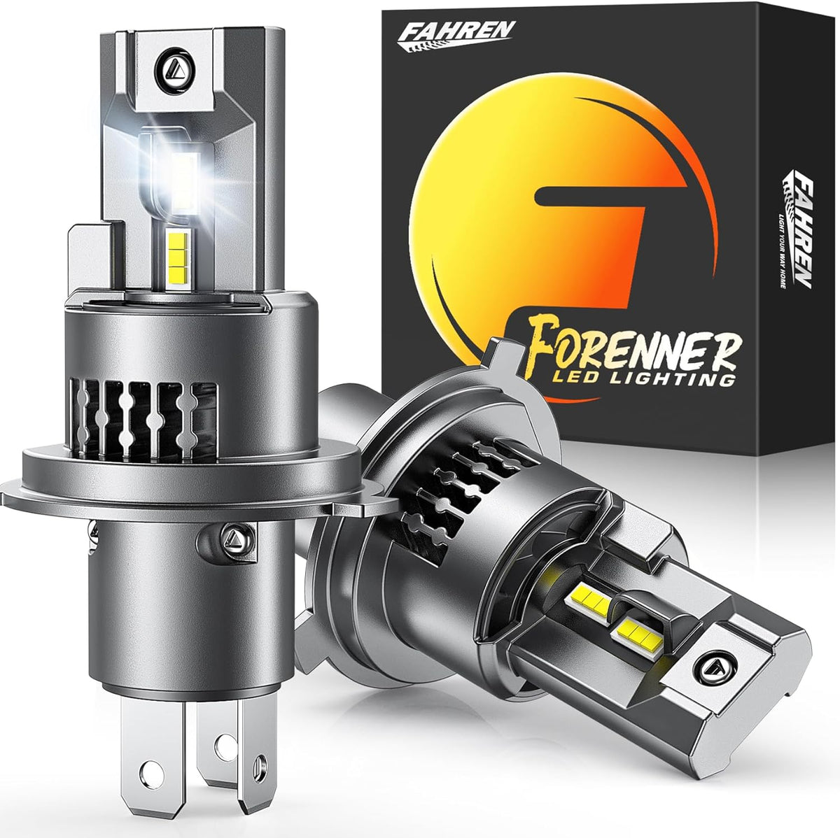 Fahren 9003/H4 LED Bulb, 60,000LM, 10X Brighter, Perfect Beam Pattern(2-Pack)