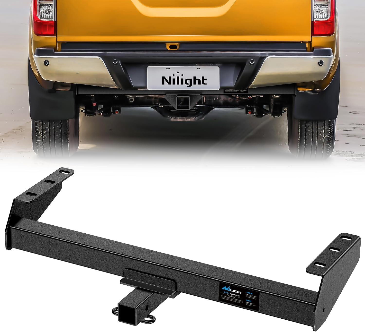 Class 3 Trailer Hitch 2 Inch Receiver Tow Hitch Compatible with Suzuki Equator 2009-2012, Nissan Frontier 2005-2026, Multi-Fit Hitch for Ball Mount Cargo Carrier Bike Rack, Black Powder Coated