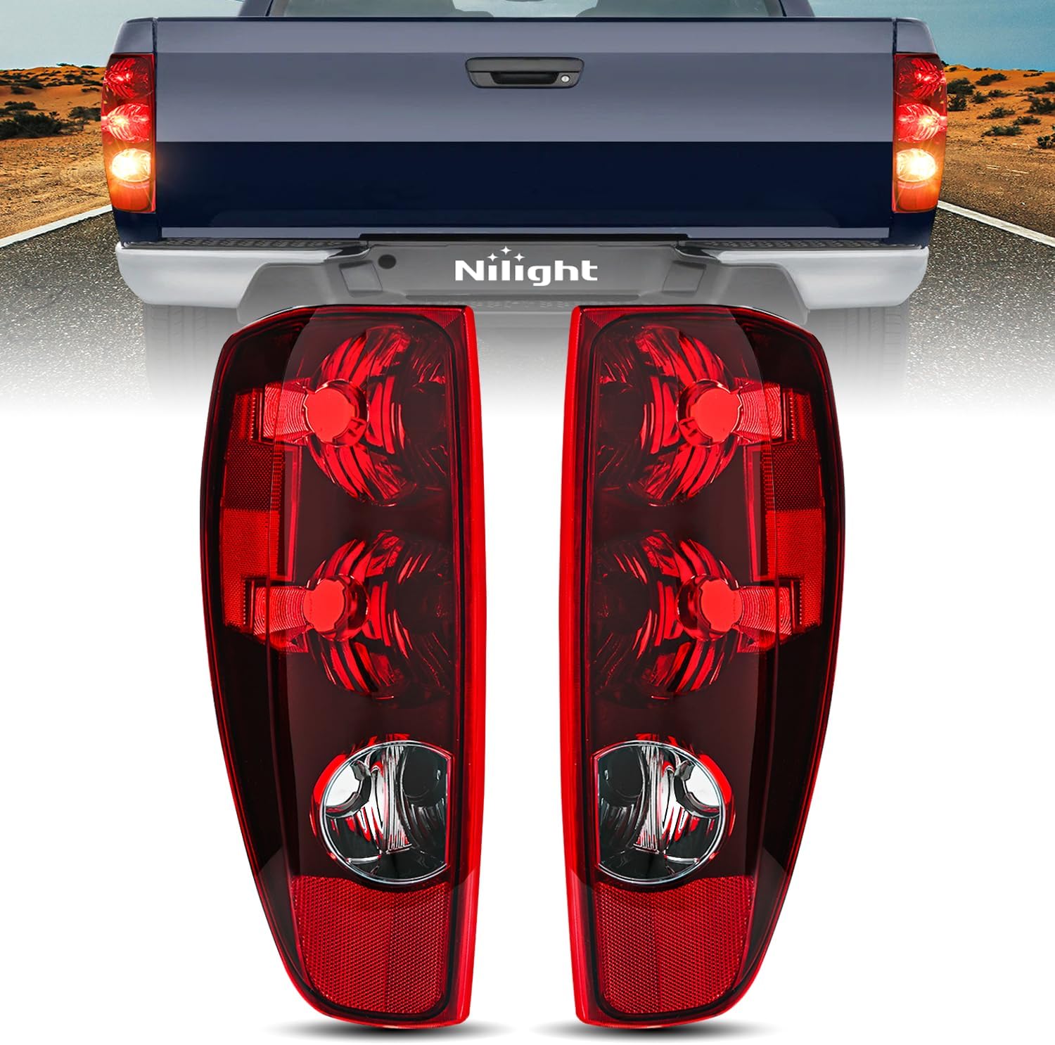 Taillight Assembly Compatible with 2004 2005 2009 2010 2011 2012 Colorado GMC Canyon 2006 2007 2008 Isuzu i280 i350 i290 i370 Rear Lamp OE Style Driver and Passenger Side Red Lens