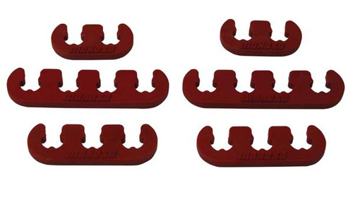 Moroso 72161 Spark Plug Wire Separators - Red - 7-9mm Wires - Set of 6