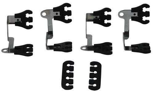 Moroso 72167 Show Car Spark Plug Wire Loom Kit - Black/Chrome Small Block Chevy