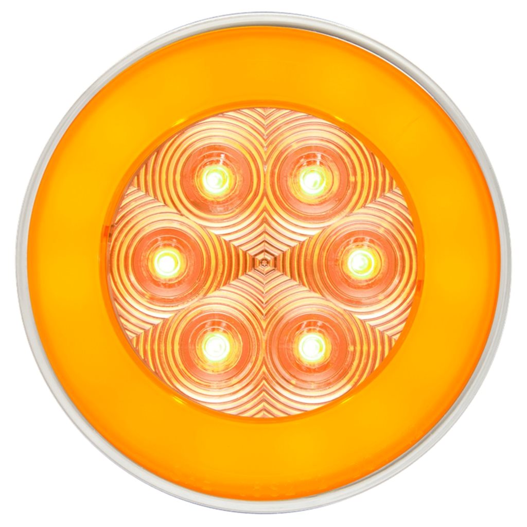 Optronics 4" Round GloLight Clear Turn Light Amber - STL101ACBK