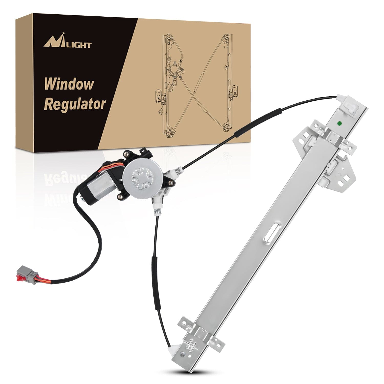 Power Window Regulator with Motor Assembly Replacement for Honda Pilot 2003 2004 2005 2006 2007 2008, Front Driver Side, 748-129