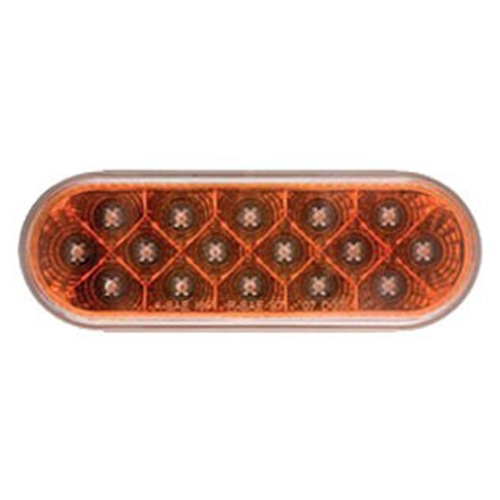 Optronics Miro-Flex 6” Clear Oval Sealed LED Parking/Turn Signal Light (Amber) - STL22CCABK