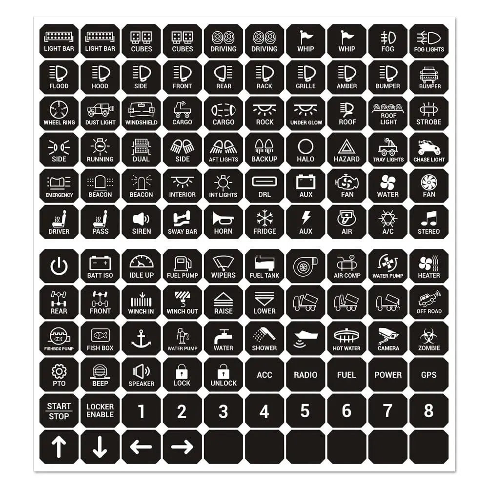 120PCS Switch Panel Stickers For 6/8 Gang Switch Panel