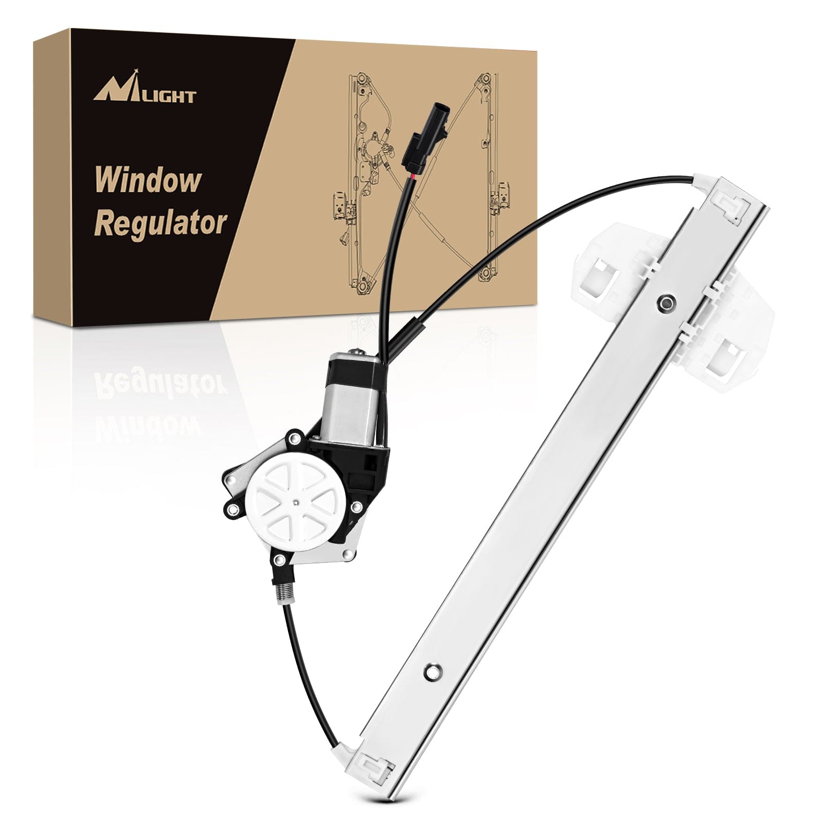 748-912 Window Regulator and Motor Front Driver Side Compatible with Jeep Wrangler 2007-2017 Sport Utility,Wrangler JK 2018 Sport Utility 2010 2011 2012 2013 2014 2015 2016 2017