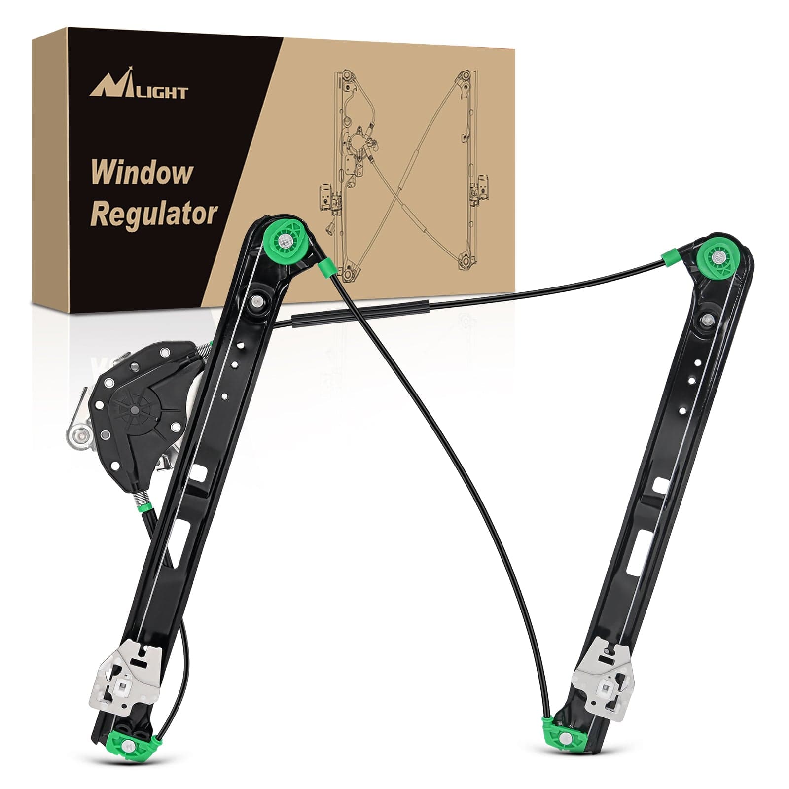 740-484 Front Driver Side Power Window Regulator,Compatible with BMW E46 323i 325i 325xi 328i 330i 330xi 1999 2000 2001 2002 2003 2004 2005