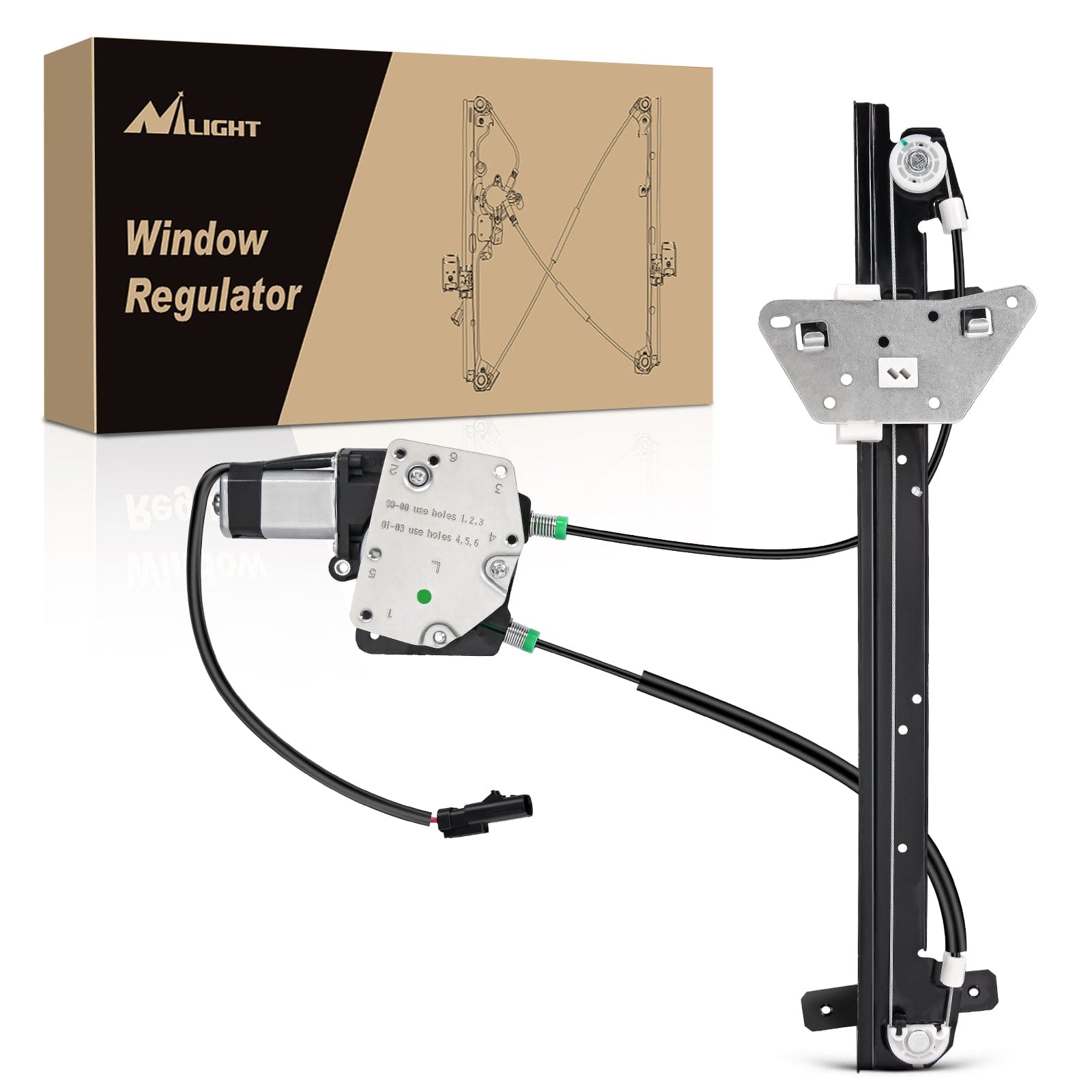 741-649 Power Window Regulator and Motor Front Driver Side Compatible with Dodge Dakota 2000 2001 2002 2003 2004,Dodge Durango 1998 1999 2000 2001 2002 2003,Front Left Side