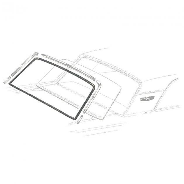 Dennis Carpenter Back Glass Seal - Fairlane - 2 Door Hardtop - 1963-65 Ford Car C30Z-6542084-A