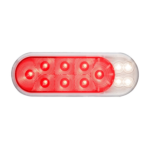 Optronics FUSION ™ 6” Oval Sealed LED Stop/Turn/Tail/Back-Up Light - STL211XRBK