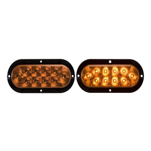 Optronics 6” Flange Mount Oval Sealed LED Yellow Parking/Turn Signal Light - STL78AB