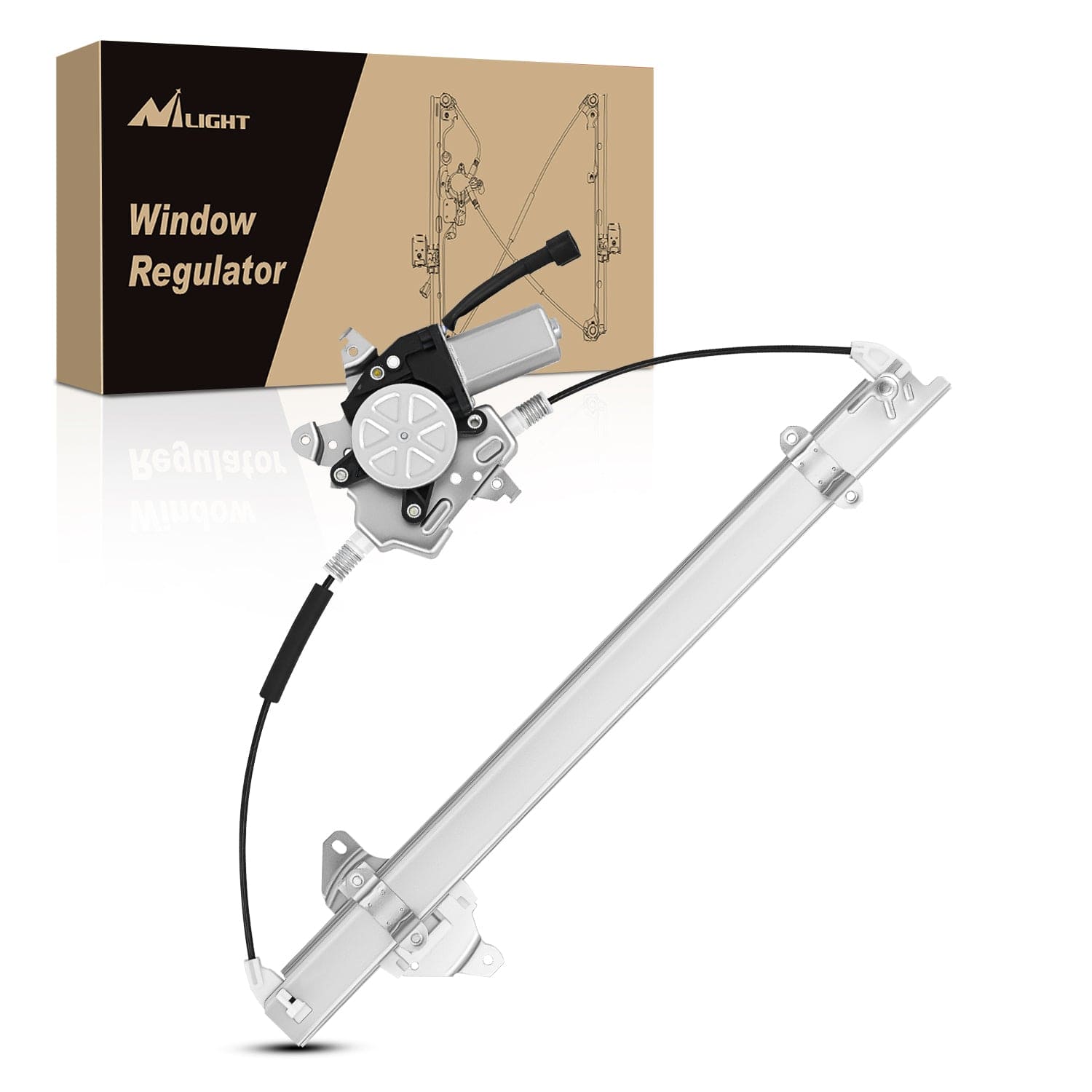 Front Passenger Window Regulator with Motor, Compatible with Nissan Frontier 2005 2006 2007 2008 2009 2010 2011 2012 2013 2014 2015, Power Window Lift Motor Assembly, 741-349