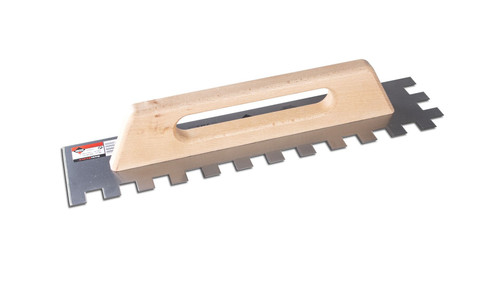 Rubi Tile Installation Tools STEEL NOTCHED trowel 19" Long 3/4" x 3/4" Wooden Ha