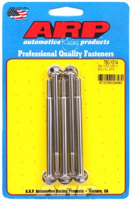 ARP 760-1014 Stainless Steel Bolts - Hex Head - M6 x 1.0 - 90mm UHL 5 Pack