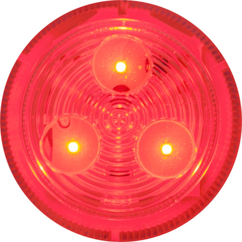 Optronics Clear lens Red 2.5” Round Sealed LED Marker/Clearance Light - MCL57RCBK