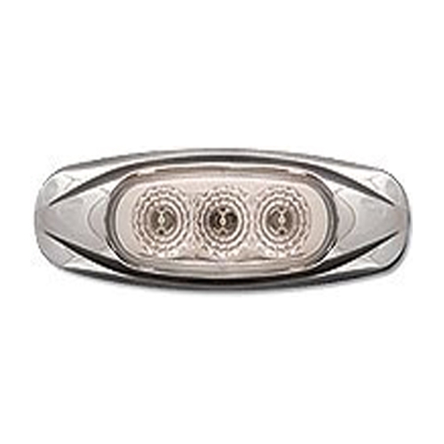 Optronics Clear Lens Red Miro-Flex Mini Star Sealed LED Marker/Clearance Light (3 Diodes) - MCL17CRB