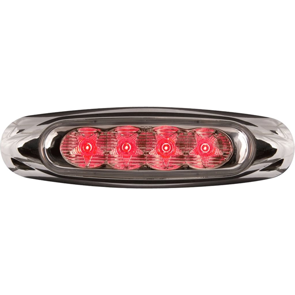 Optronics Clear Lens Red Miro-Flex Star Sealed LED Marker/Clearance Light (4 Diodes)- MCL19CRB