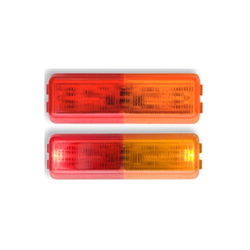 Optronics Red/Amber Thin Line Sealed LED Fender Light (2 Diodes) - MCL61ARBK