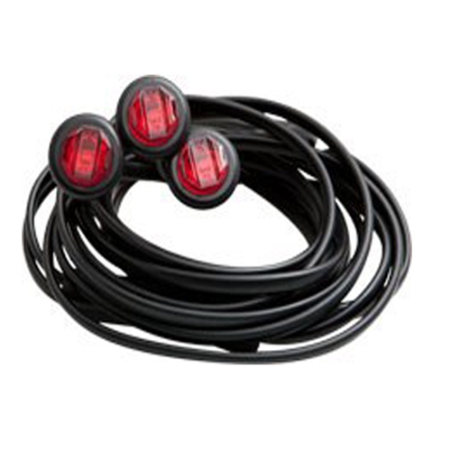 Optronics Red Uni-Lite™ 3/4 Inch Sealed LED Marker/Clearance Lights - P2 with Molded Harness - MCL12RK3B